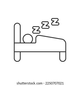 Sleep vector icon. Line sign for mobile concept and web design. Symbol, logo illustration. Vector graphics