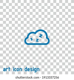 sleep vector icon on an abstract background