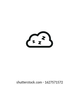 sleep vector icon on white background