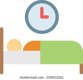 sleep Vector illustration on a transparent background. Premium quality symmbols. Line Color vector icons for concept and graphic design.