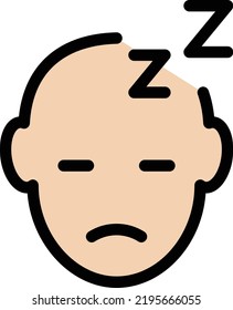 Sleep Vector illustration on a transparent background.Premium quality symmbols.Stroke vector icon for concept and graphic design.