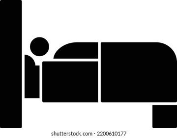 Schlaf-Vektorgrafik auf transparentem Hintergrund. Hochwertige Symbole. Glyphen Vektorsymbole für Konzept und Grafikdesign. 
