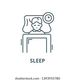 Sleep vector line icon, linear concept, outline sign, symbol