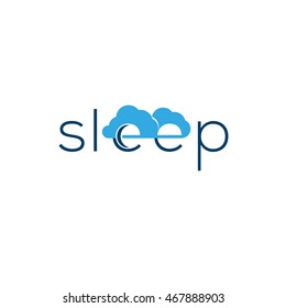 Sleep vector logo template.Sleep sign (symbol, emblem, icon)