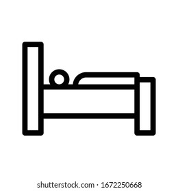 sleep vector thin line icon 