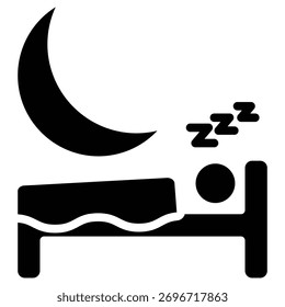 Icono del Web del sueño en estilo audaz