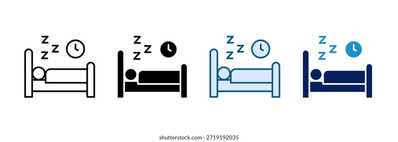 Sleep Well Icon Set Colección de estilo múltiple