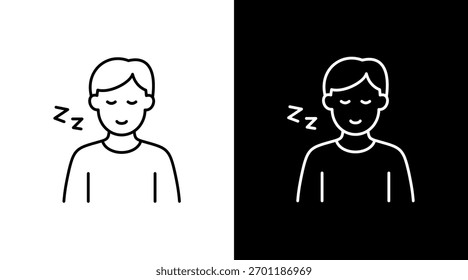 Diseño de conjunto de iconos blancos de sueño