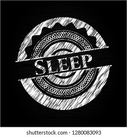 Sleep written on a chalkboard
