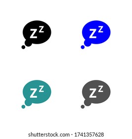 diseño plano de la ilustración vectorial del icono de zumbido de sueño.