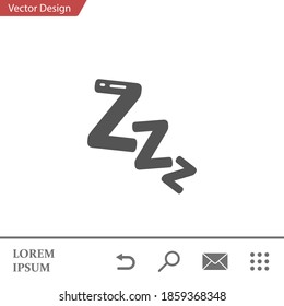 Sleep ZZZ icon. Vector illustration EPS 10.