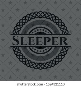 Sleeper dark badge. Vector Illustration. Detailed.