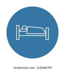 sleeper icon. Element of hotel icons for mobile concept and web apps. Badge style sleeper icon can be used for web and mobile apps on white background