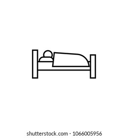 sleeper icon. Element of otel and motels for mobile concept and web apps. Thin line icon for website design and development, app development. Premium icon on white background