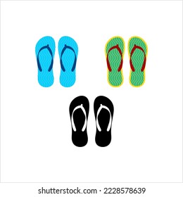 Sleeper Icon, Indoor Use Easy To Put On And Off Footwear Vector Art Illustration