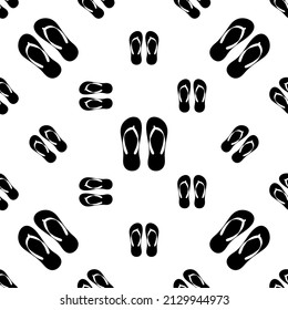 Sleeper Icon Seamless Pattern, Indoor Use Easy To Put On And Off Footwear Vector Art Illustration