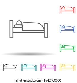 sleeper multi color style icon. Simple thin line, outline vector of hotel icons for ui and ux, website or mobile application