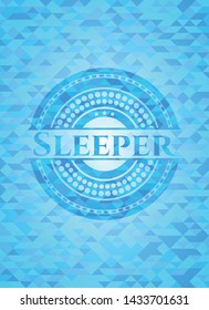 Sleeper sky blue mosaic emblem