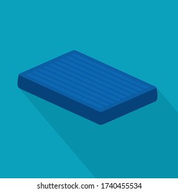 sleeping air mattress icon- vector illustration