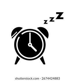  Reloj despertador para dormir - icono de Vector