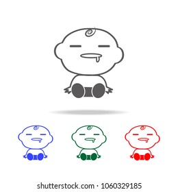 Sleeping baby boy icon. Elements of baby and baby tools multi colored icons. Premium quality graphic design icon. Simple icon for websites, web design, mobile app, info graphics on white background
