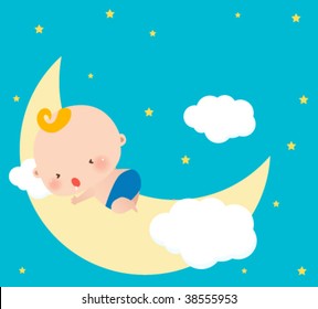 Niño que duerme - Vector