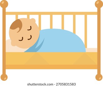 Bebê dormindo em um berço