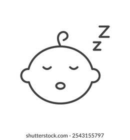 Conjunto de iconos de bebé dormido. Ilustración vectorial.