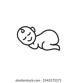 Sleeping baby icon. simple vecor icon.