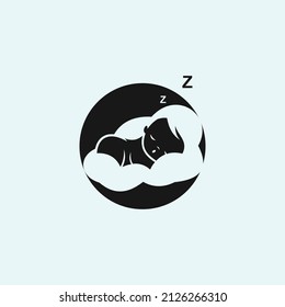 sleeping baby logo. child logo