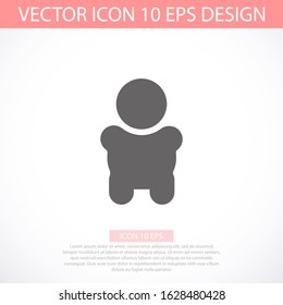 Sleeping baby silhouette, stylized line logo. Cute simple vector illustration.
