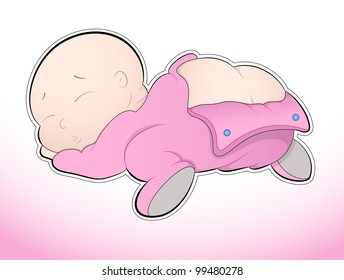 Sleeping Baby Vector
