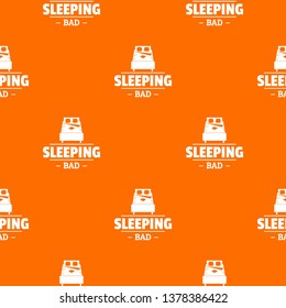 Sleeping bad pattern vector orange for any web design best