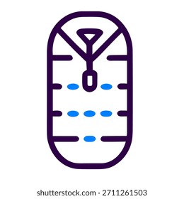 Sleeping bag camp icon vector illustration