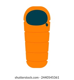 Sleeping bag. Camping equipment vector illustration