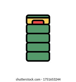 Sleeping bag, camping icon. Simple color with outline vector elements of camping icons for ui and ux, website or mobile application