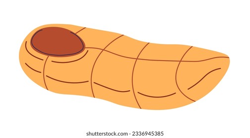 Sleeping bag for camping and sleeping outside, isolated warm textile mat or blanket to keep optimal temperature for traveler. Traveling and mountaineering in summertime. Vector in flat style