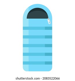 sleeping bag flat clipart vector illustration