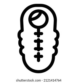 Sleeping Bag Flat Icon Isolated On White Background