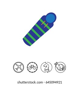 Sleeping bag icon