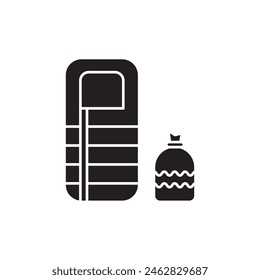 sleeping bag icon design, isolated on white background, vector illustration