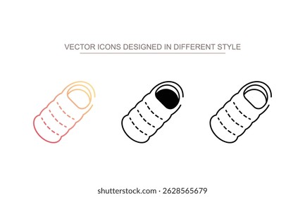 Sleeping Bag icon design with white background stock illustration