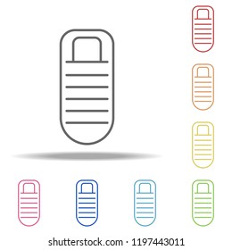 sleeping bag icon. Elements of Camping in multi colored icons. Simple icon for websites, web design, mobile app, info graphics