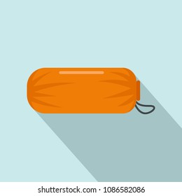 Sleeping Bag Icon. Flat Illustration Of Sleeping Bag Vector Icon For Web Design