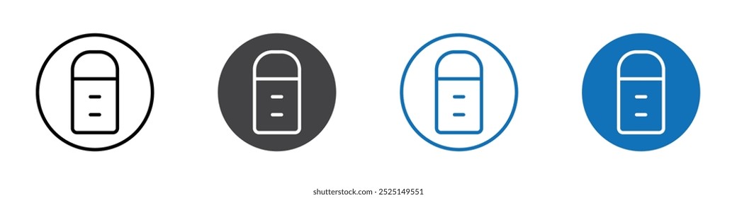 Sleeping bag icon Isolated on white background vector set