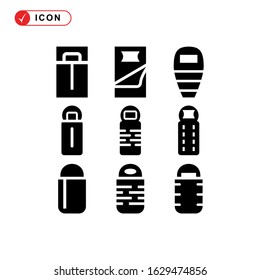 sleeping bag icon or logo isolated sign symbol vector illustration - Collection of high quality black style vector icons
