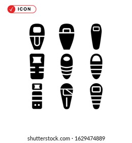 sleeping bag icon or logo isolated sign symbol vector illustration - Collection of high quality black style vector icons
