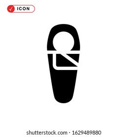 sleeping bag icon or logo isolated sign symbol vector illustration - high quality black style vector icons
