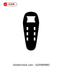 sleeping bag icon or logo isolated sign symbol vector illustration - high quality black style vector icons
