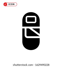 sleeping bag icon or logo isolated sign symbol vector illustration - high quality black style vector icons
